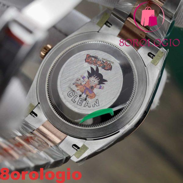 Rolex Datejust 41 Bicolore Oro Rosa Quadrante Motivo Argento Bracciale Oyster Miglior Replica Clean Factory 41mm Orologio - immagine 8