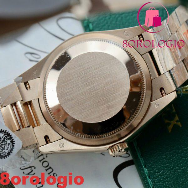 Replica 1:1 Rolex Day-Date 128235-0037 Quadrante Marrone Fumé con Diamanti 36mm in Oro 18K Orologio - immagine 9