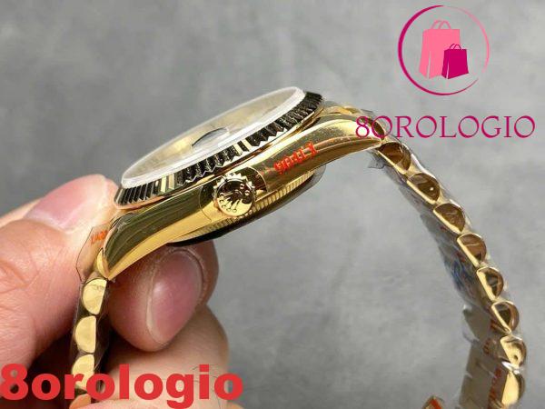 Rolex Day-Date 128238-0113 Oro Giallo Quadrante Bianco 158g 1:1 Migliore Replica QF 36mm Orologio - immagine 9
