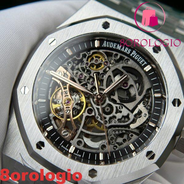 Audemars Piguet Royal Oak 15407ST Quadrante Scheletrato Openworked 1:1 Migliore Replica THB 41mm Orologio - immagine 12
