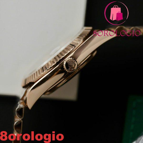Replica Rolex Day-Date 228235 Sundust con Quadrante Baguette Diamante 18K Oro Rosa V3 GMF 40mm Migliore Orologio - immagine 9