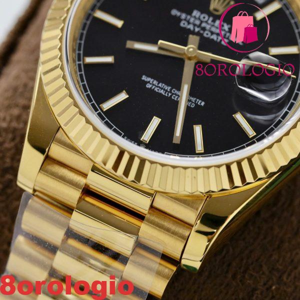 Rolex Day-Date 228238 Quadrante Nero Luminoso Oro 18K Replica GMF V3 Migliore 40mm Orologio - immagine 12