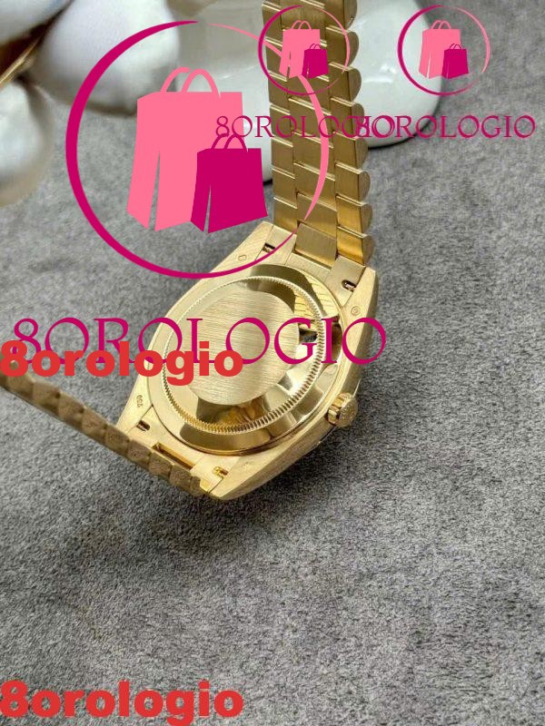 Rolex Day-Date 228238 Replica Quadrante Champagne Oro Massiccio 18K Diamanti CVD 40mm Orologio - immagine 8