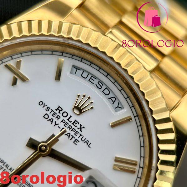 Replica migliore GMF V3 Rolex Day-Date 228238-0042 Quadrante bianco con numeri romani rivestimento in oro 18K 40mm Orologio - immagine 10