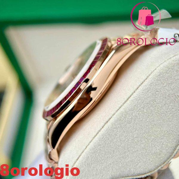 Rolex Day-Date 228398TRU 18K Gold Wrapped Quadrante in Moissanite Replica con Ghiera in Rubino GMF V3 Super Clone 40mm Orologio - immagine 10