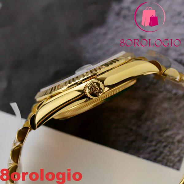 Replica Rolex Day-Date 36 mm Quadrante Verde Luminoso in Oro Giallo 18K  Orologio - immagine 11