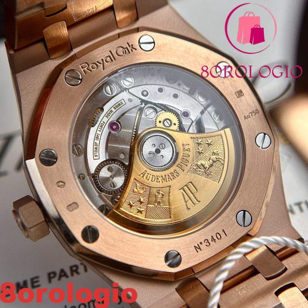 Audemars Piguet Royal Oak 15450OR Oro Rosa Quadrante Bianco Replica IP Factory 37mm Orologio - immagine 9