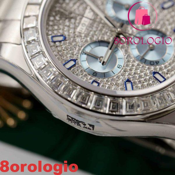 Rolex Daytona 116576TBR Custom Made Moissanite Diamond Oyster Bracelet Migliore Replica 40mm Orologio - immagine 11