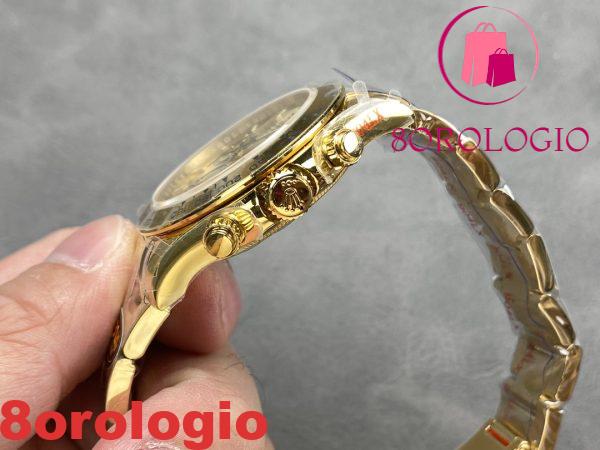 Replica Rolex Daytona 126508-0005 Oro Giallo Quadrante Dorato 180g Alta Qualità QF 40mm Orologio - immagine 9