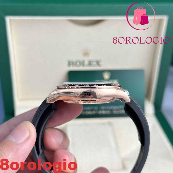 Replica Rolex Daytona 126515LN-0004 Oro Rosa Quadrante Nero Lucente & Sundust Diamanti Oysterflex 142g Super Clone 40mm Orologio - immagine 10