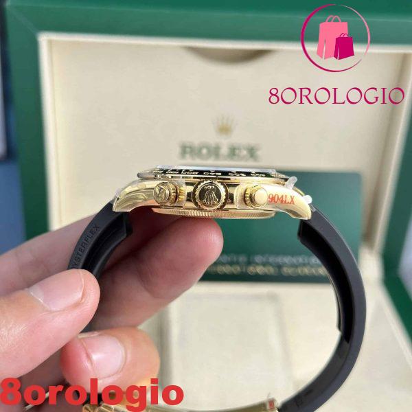 Rolex Daytona 126518 Oro Giallo Quadrante Champagne Oysterflex 142g Super Replica 40mm Orologio - immagine 11