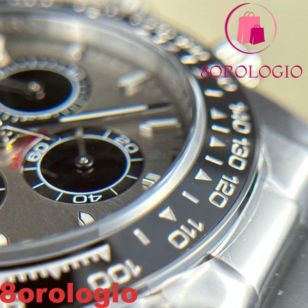 Replica Rolex Daytona 126519-0006 Acciaio & Quadrante Nero Lucido Cinturino in Gomma Oysterflex Clean Factory 40mm Orologio - immagine 13
