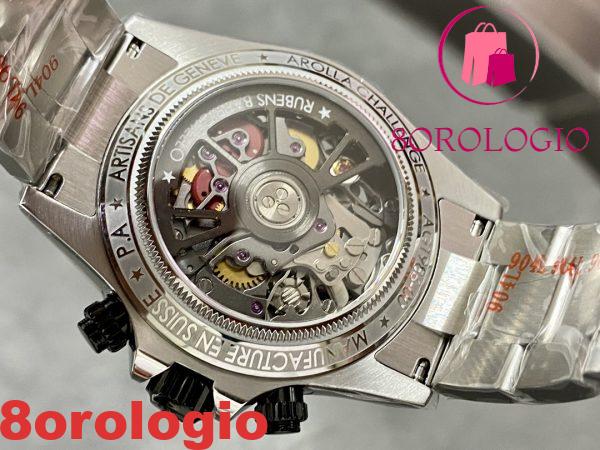 Replica migliore della fabbrica Sonic Rolex Daytona Artisans De Genève quadrante scheletrato lunetta in ceramica nera 40mm Orologio - immagine 8