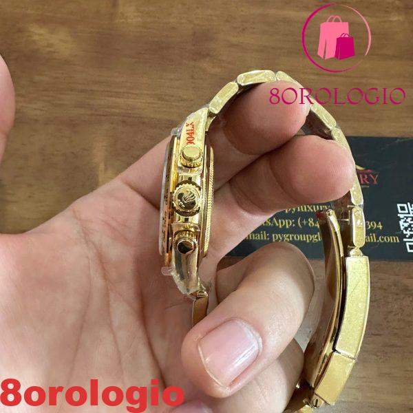 Rolex Daytona John Mayer 116508 Oro Giallo Quadrante Verde Peso 175g Migliore Replica QF 40mm Orologio - immagine 10