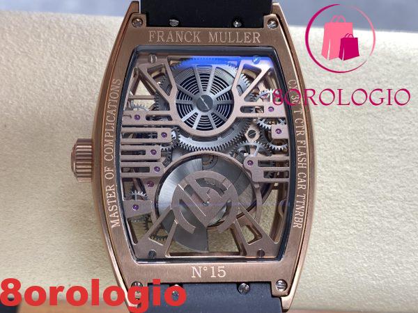 Franck Muller Curvex CX Grand Central Tourbillon Rose Gold Skeleton Dial Replica Migliore Edizione 36 x 53.1 mm Orologio - immagine 8