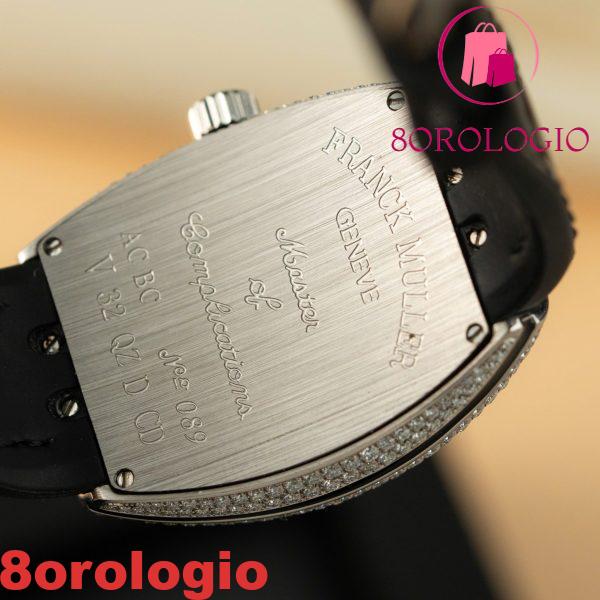 Franck Muller Vanguard V32 Black Full Moissanite Diamonds Miglior Replica ABF 32mm Orologio - immagine 9