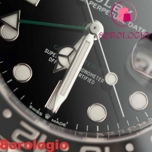 Rolex GMT-Master II 126710GRNR Bruce Wayne Lunetta Ceramica Nero Grigio Bracciale Jubilé Migliore Replica Clean Factory 40mm Orologio - immagine 11
