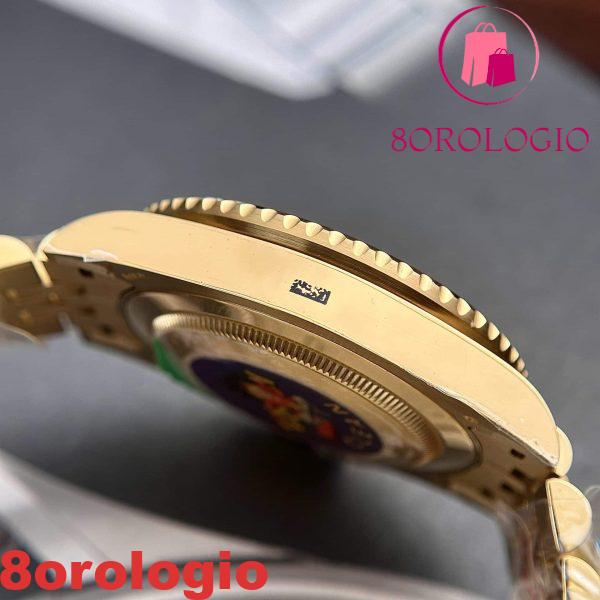 Replica Rolex GMT-Master II 126718GRNR-0001 Oro Giallo Quadrante Nero Jubilee 1:1 Clean Factory 40mm Orologio - immagine 10