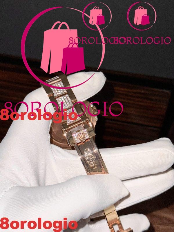 Rolex GMT-Master II 126755SARU-DIAO Replica 18K Oro Personalizzato Moissanite Rubino & Zaffiro Lunetta 40mm Orologio - immagine 8