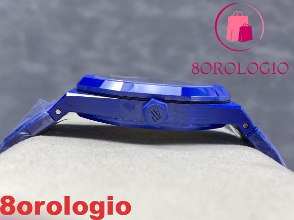Audemars Piguet Royal Oak 15500 Quadrante Bianco Ceramica Blu 1:1 Migliore Replica 41mm Orologio - immagine 11