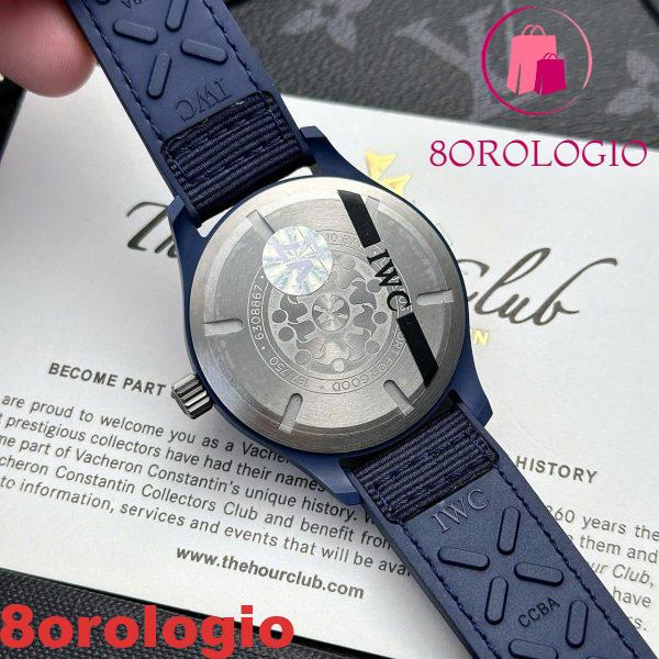 IWC Pilot’s Watch Laureus Sport Blue Ceramic Blue Dial Replica Migliore Copia 41mm V7 Factory Orologio - immagine 9