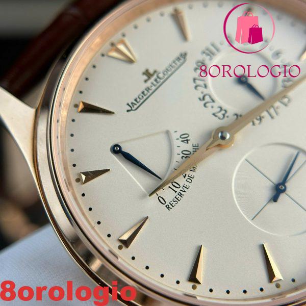 Jaeger-LeCoultre Master Ultra Thin Reserve De Marche Oro Rosa Quadrante Champagne Cinturino in Pelle Miglior Replica ZF 39mm Orologio - immagine 12