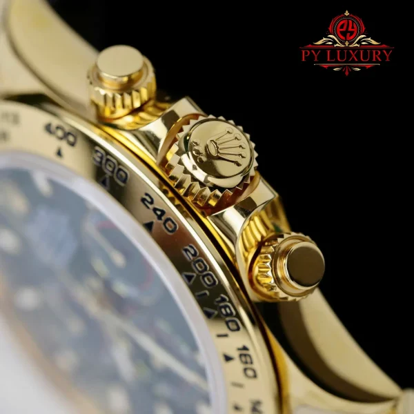 Replica Rolex Daytona John Mayer Quadrante Verde Oro Giallo 18K 1:1 40mm Orologio - immagine 10