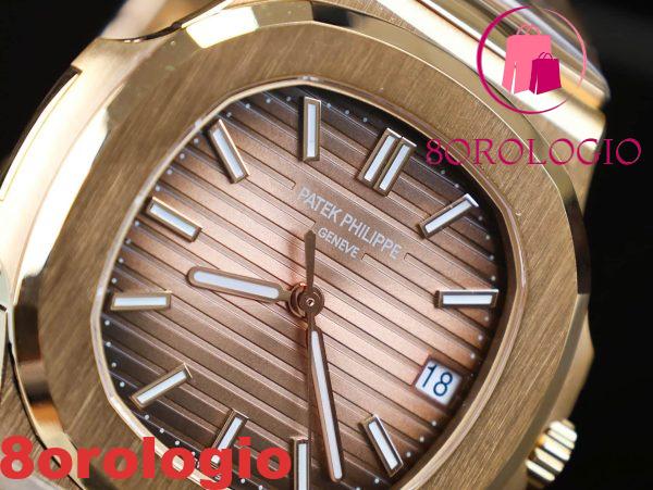 Patek Philippe Nautilus 5711/1R Quadrante Marrone 18K Orologio Placcato Miglior Replica 3KF 40mm Orologio - immagine 8