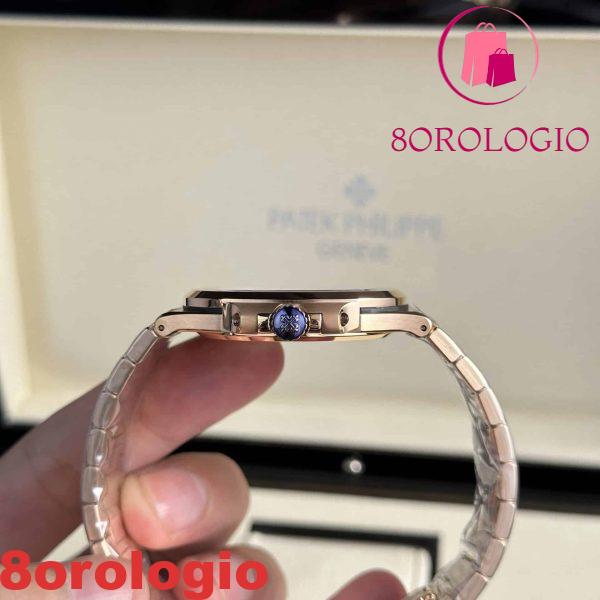 Patek Philippe Nautilus 5711/1R-001 Oro Rosa Quadrante Marrone Migliore Replica 40mm Orologio - immagine 8