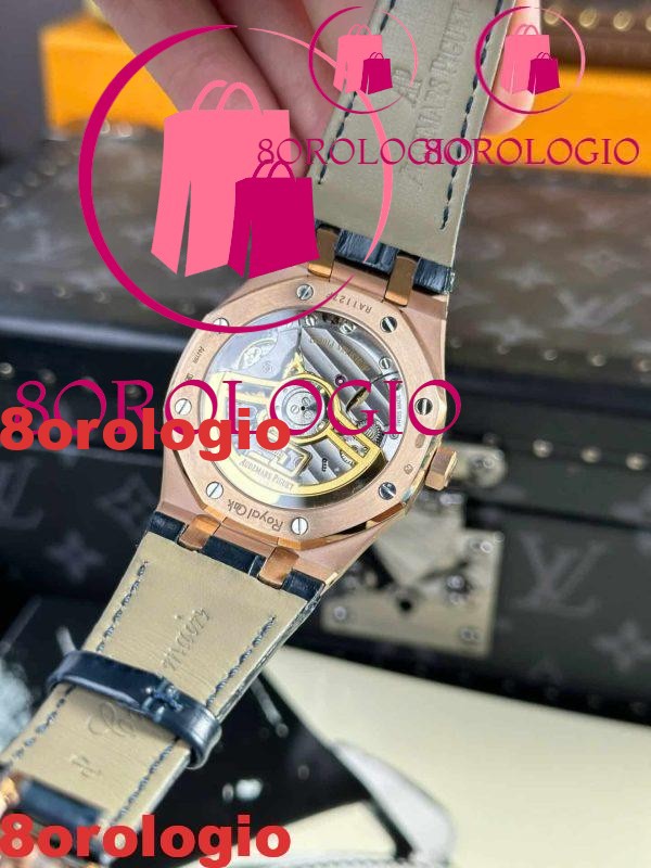 Audemars Piguet Royal Oak 15510OR 50th Anniversary Quadrante Blu Pelle Migliore Replica APSF 41mm Orologio - immagine 9