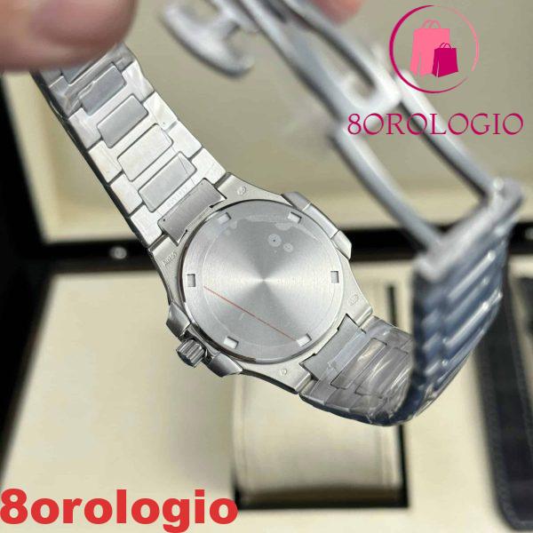 Patek Philippe Nautilus 7010/1G-011 Quadrante Bianco Ghiera con Diamanti Quartz Svizzero Migliore Replica 32mm Orologio - immagine 8