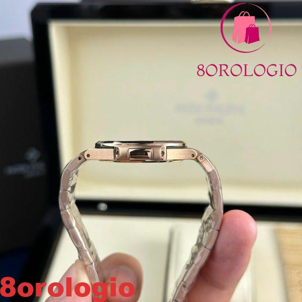 Orologio da donna Patek Philippe Nautilus 7010/1R Quadrante dorato Oro rosa Quarzo Replica migliore 32mm Orologio - immagine 8