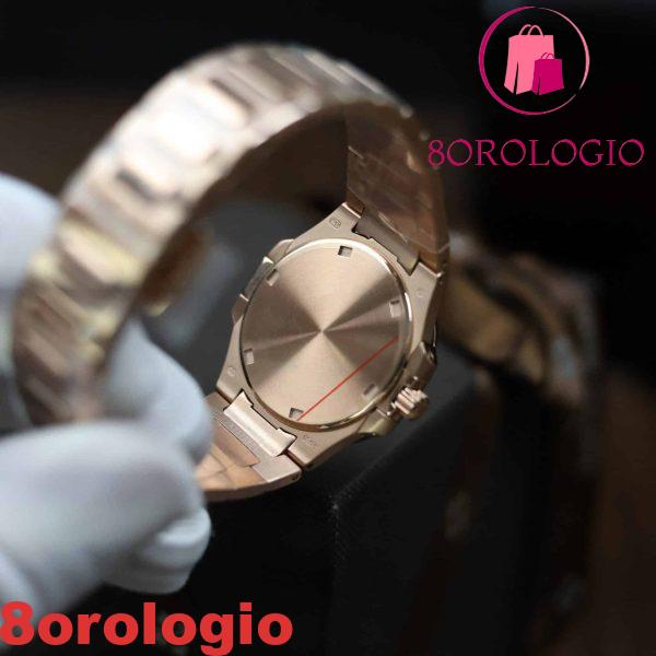 Patek Philippe Nautilus 7010/1R Oro Rosa Quadrante Viola Ghiera con Diamanti Replica GRF 32mm Orologio - immagine 8