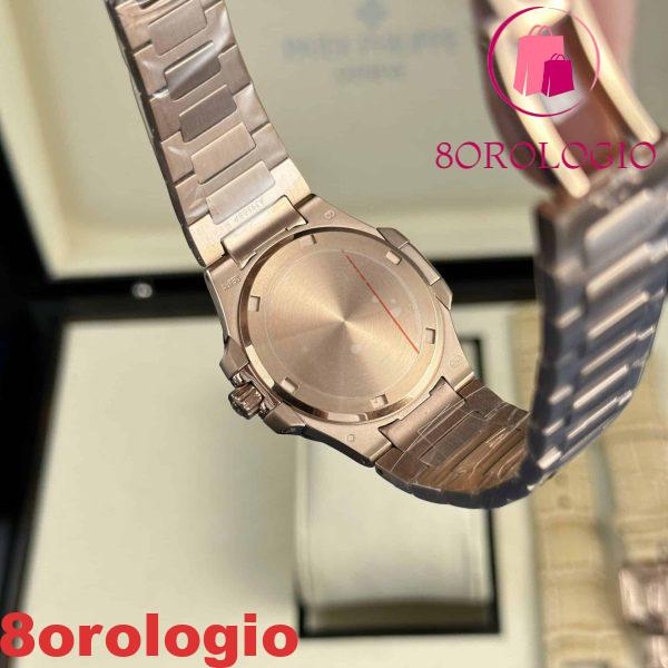 Patek Philippe Nautilus 7010/1R Oro Rosa Quadrante Bianco Ghiera con Diamanti Orologio da Donna Miglior Replica 32mm Orologio - immagine 8