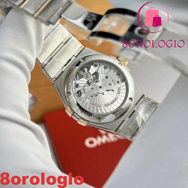 Omega Constellation Co-Axial Due Tono Oro Rosa Quadrante Marrone Replica Migliore 38mm Orologio - immagine 9