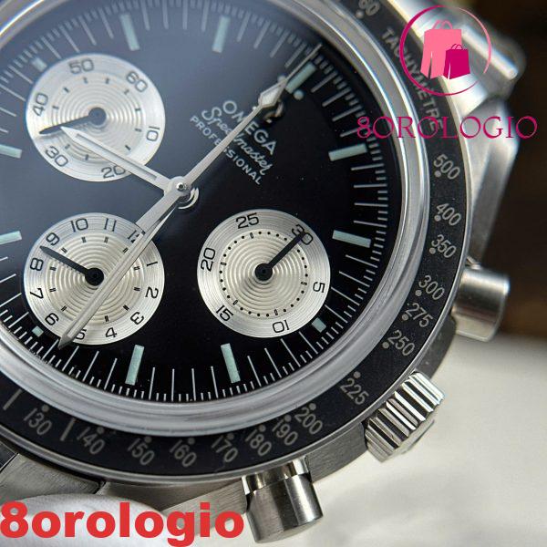 Omega Moonwatch Speedmaster Speedy Tuesday Acciaio Edizione Limitata Quadrante Nero e Bianco Replica 42mm Orologio - immagine 12