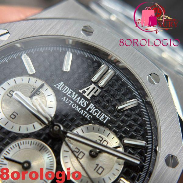Replica Audemars Piguet Royal Oak 26331ST Cronografo Quadrante Nero Super Clone APW 41mm Orologio - immagine 14