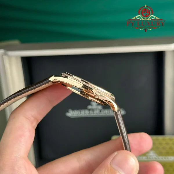 Jaeger-LeCoultre Master Ultra Thin Moon Q1362503 Oro Rosa Quadrante Bianco Lunetta con Diamanti Migliore Replica APSF 39mm Orologio - immagine 9