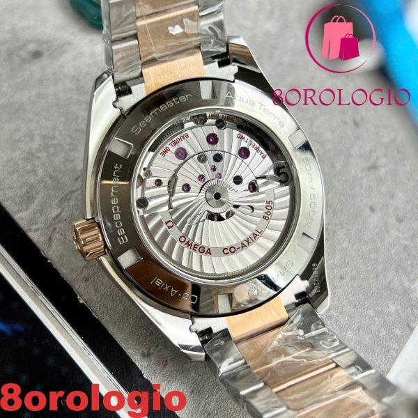 Omega Seamaster Aqua Terra GMT Due Toni Oro Rosa Quadrante Marrone Miglior Replica VSF 43mm Orologio - immagine 8