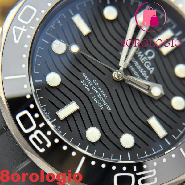 Omega Seamaster Diver 300M Ceramica Nera Quadrante Nero Cinturino in Gomma Migliore Replica VSF 43.5mm Orologio - immagine 11