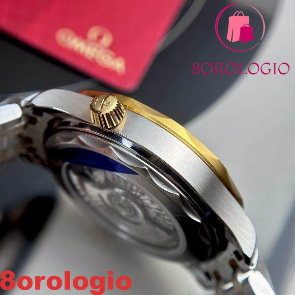 Omega Seamaster Diver 300M Two Tone Yellow Gold Black Dial Replica Super Clone 42mm Orologio - immagine 10
