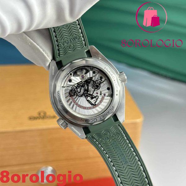 Omega Seamaster Planet Ocean 600M Quadrante Argento Lunetta Verde Migliore Replica VSF 43.5mm Orologio - immagine 8