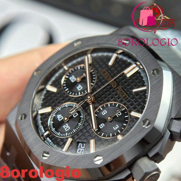 Audemars Piguet Royal Oak Chronograph 26240CE Ceramica Nera Replica 1:1 Migliore Edizione Super Clone APSF 41mm Orologio - immagine 12