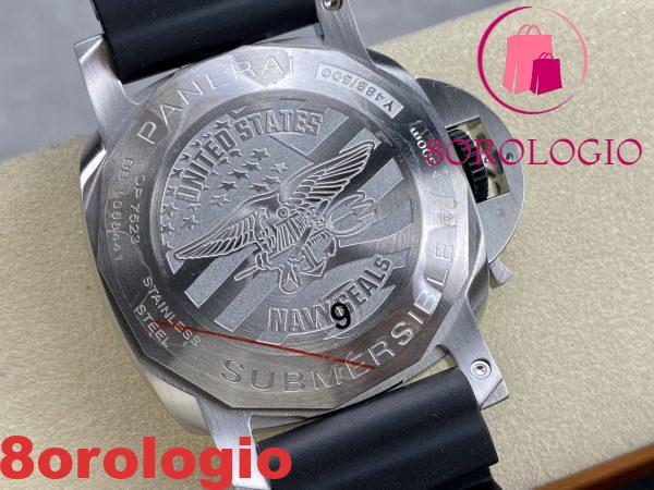 Panerai Submersible GMT Navy Seals PAM 1323 Quadrante Grigio Cinturino in Gomma Miglior Replica VSF 44mm Orologio - immagine 8