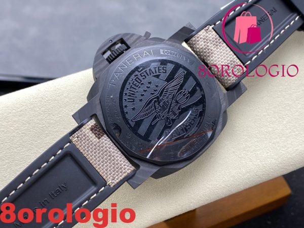 Panerai Submersible QuarantaQuattro GMT Navy SEALs Carbotech PAM1513 Quadrante Nero 1:1 Migliore Replica VSF 44mm Orologio - immagine 9