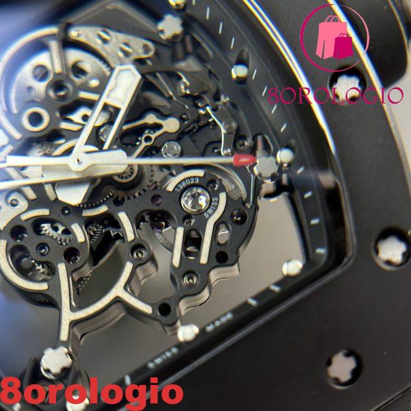 Richard Mille RM055 Bubba Watson Tutto Nero Ceramica Cinturino in Gomma Migliore Replica BBR V4 42.7mm Orologio - immagine 13