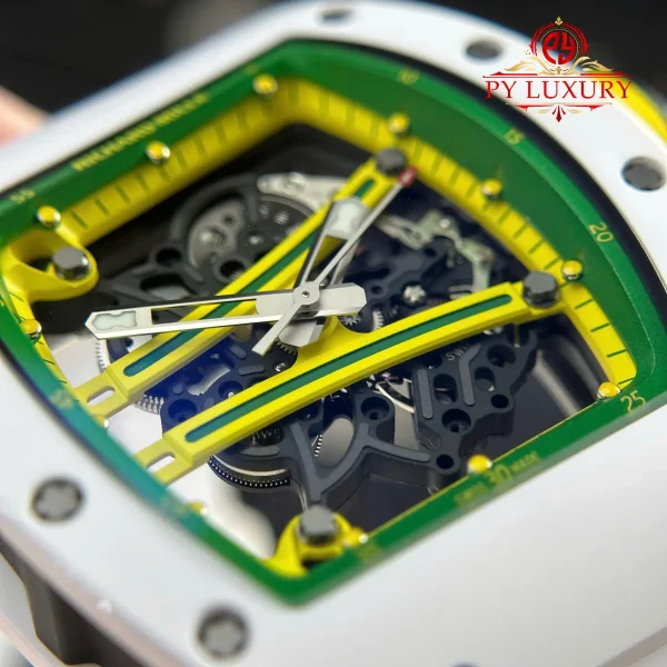 Richard Mille RM 61-01 Yohan Blake Asia Limited Edition Ceramica Bianca 1:1 Migliore Replica ZF 42.7mm X 50.23mm Orologio - immagine 13