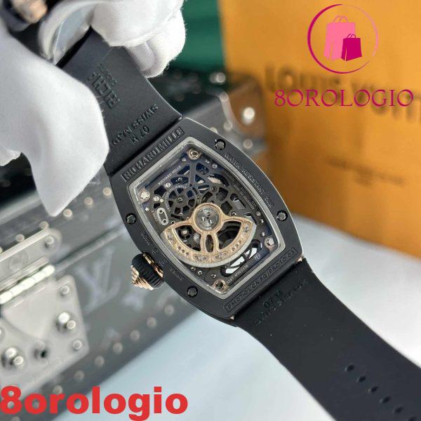 Richard Mille RM07-01 Ceramic Oro Rosa Nero Lip Migliore Replica 45.32 X 32.3mm Orologio - immagine 8