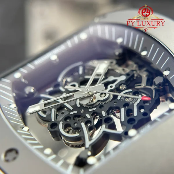Richard Mille RM055 Bubba Watson Tutto Grigio Titanio e Ceramica 1:1 Miglior Replica ZF 42.7mm Orologio - immagine 12