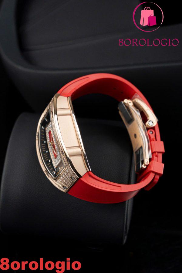 Richard Mille RM07-01 Lady Oro Rosa Diamanti Quadrante in Diaspro Cinturino in Gomma Replica ZF 45.32 X 32.3mm Orologio - immagine 10
